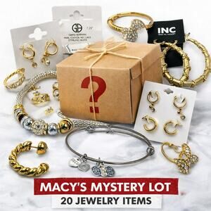 20 Piece Macy’s Jewelry Mystery Lot NWT INC Anne Klein Nine West Reseller Bundle